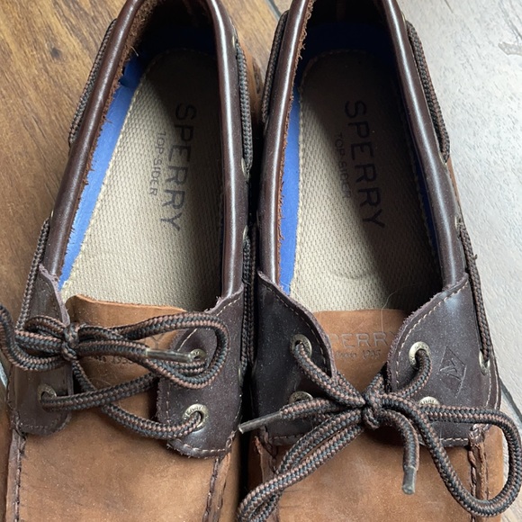 Men’s sherry top sider shoes brown suede material - Picture 5 of 5